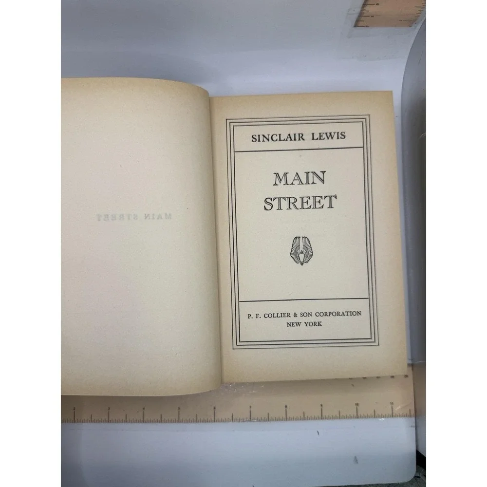 Main Street by Sinclair Lewis 1920 Collier Antique Hardcover Book VG Pulitzer